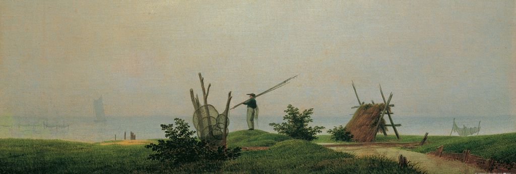 Caspar David Friedrich Kunstdruck Bild - Meeresstrand Mit Fischer, 1807 (53 x 158 cm)