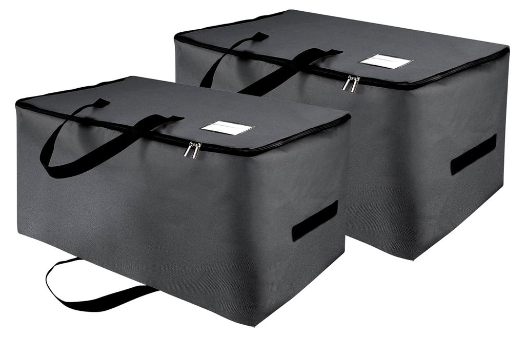 105L Extra Große Aufbewahrungstasche, 2 Stück Faltbare Aufbewahrungsbox mit Deckel und Griff, Tragbar Unterbettkommode, Aufbewahrung Tasche für ...