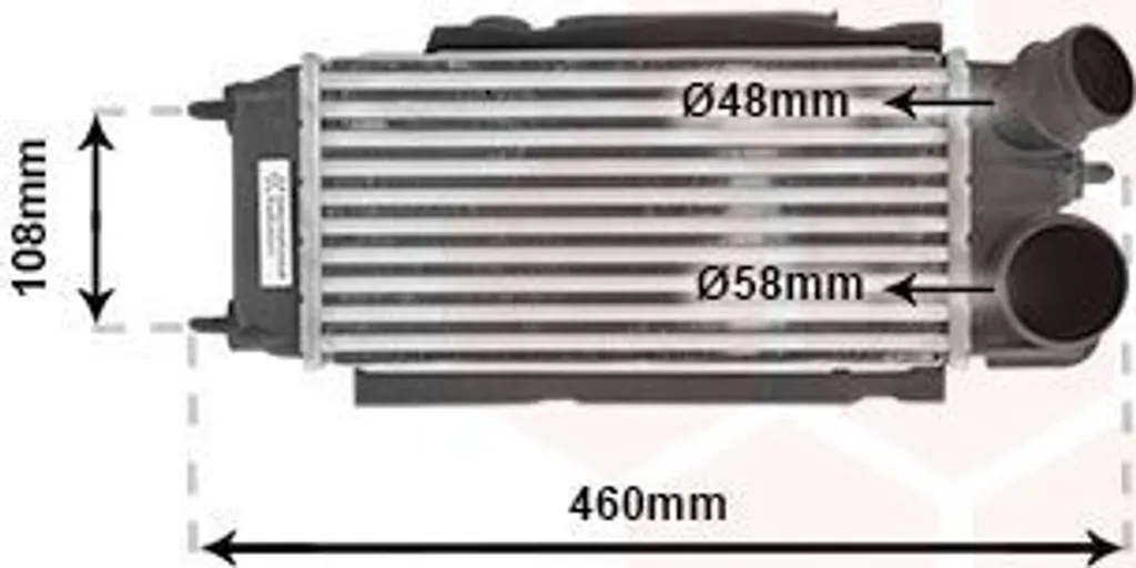 Intercooler de rechange pour Ford Fiesta Mk6 JA8 JR8 moteur Turbo