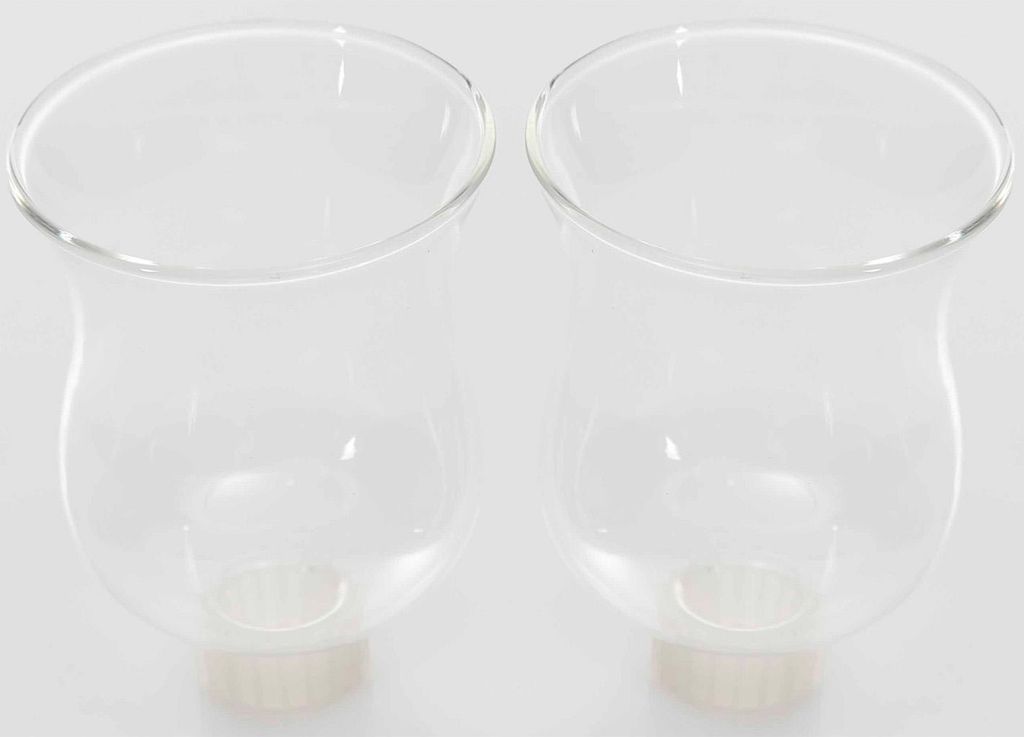 2x Teelichtaufsatz klar 8 cm Glasaufsatz für Kerzenleuchter Produktbild 