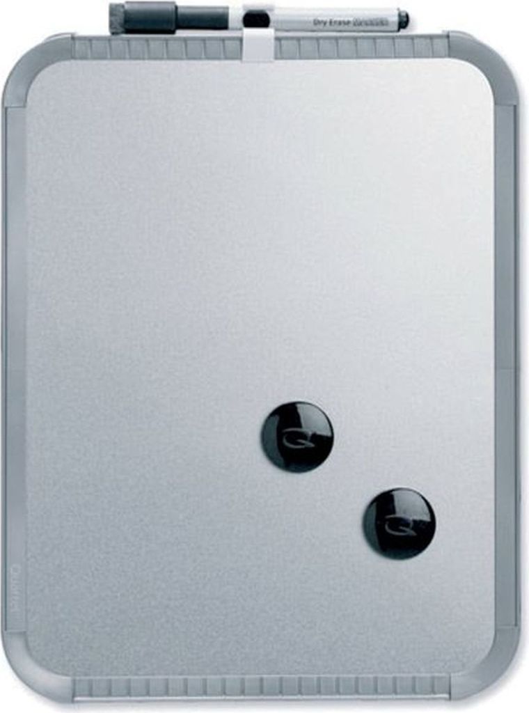 Weißwandtafel Slimline Stahl magnetisch Kunststoffrahmen 280x220mm silber Packung mit 12 Stück
