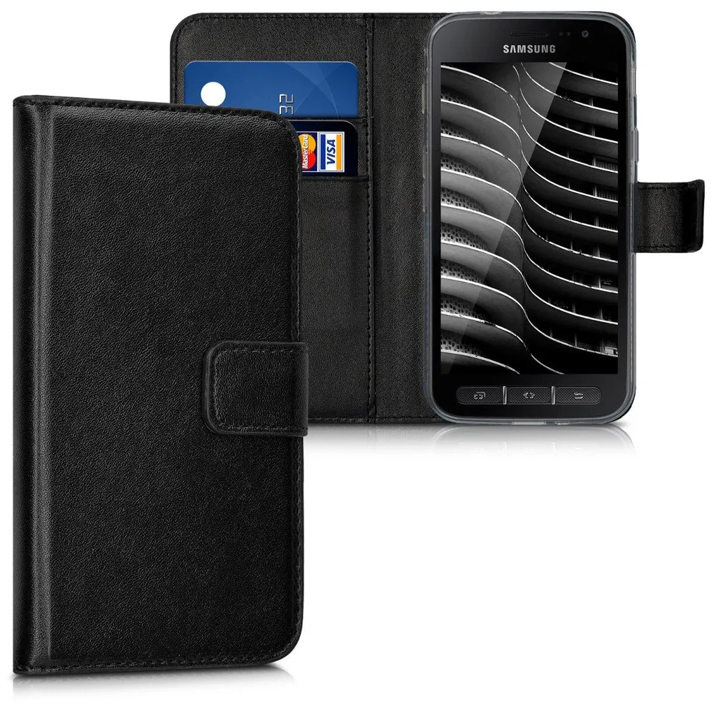 Housse portefeuille Samsung Xcover 4/4S noire protection intégrale