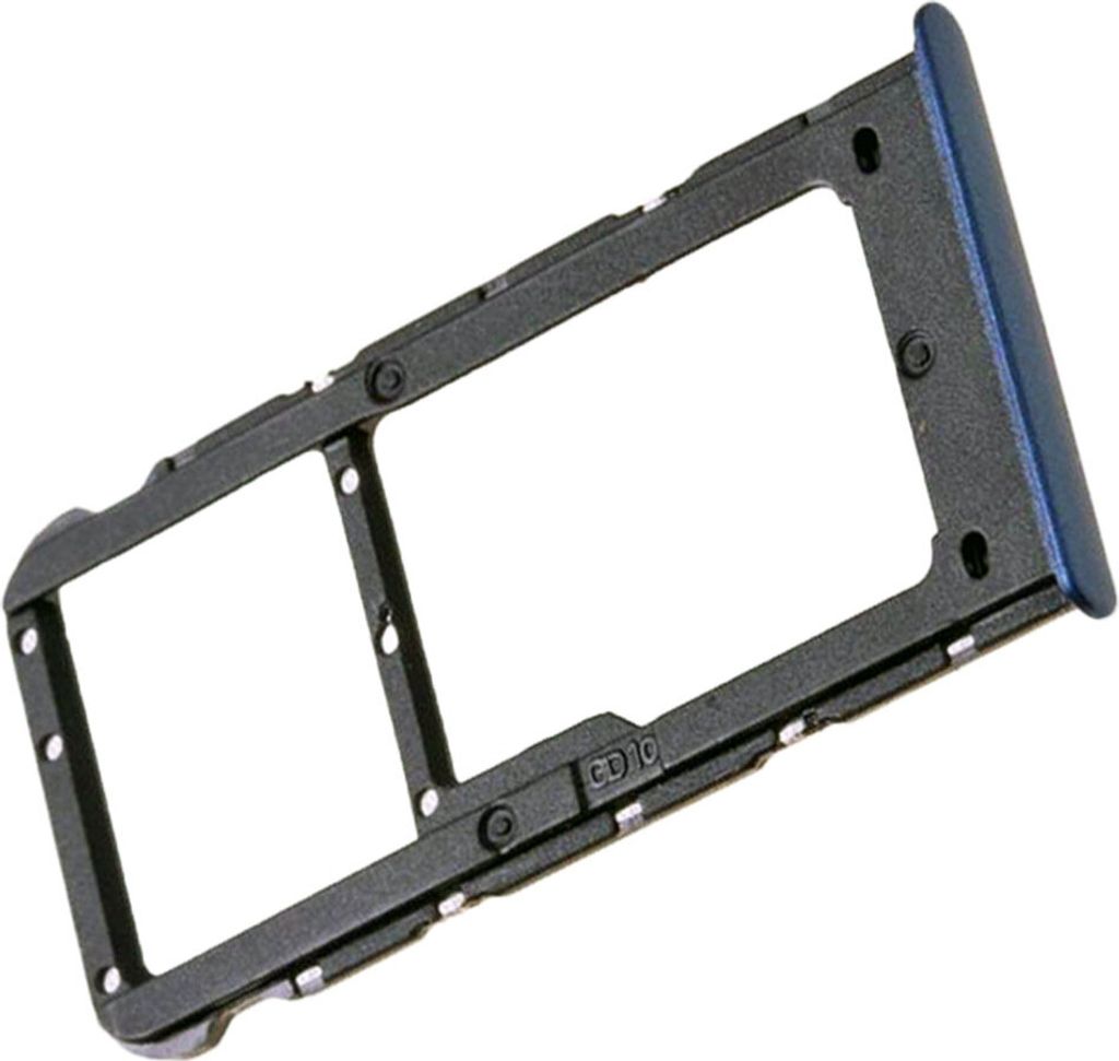 Huawei P Smart (FIG-LX1, FIG-L31) Simkartenhalter und Micro-SD Card Fach, Original Ersatzteil, Blau