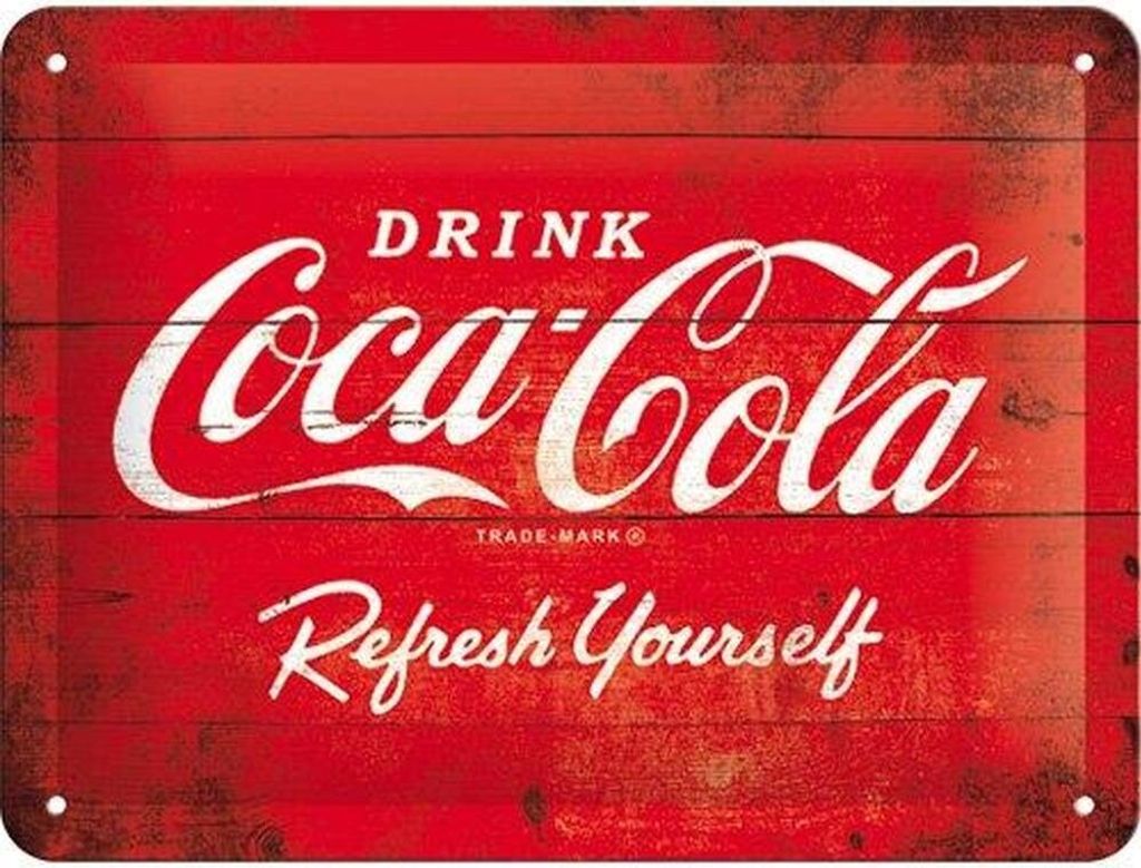 Nostalgic-Art - Blechschild 15x20 cm - Coca-Cola - Logo