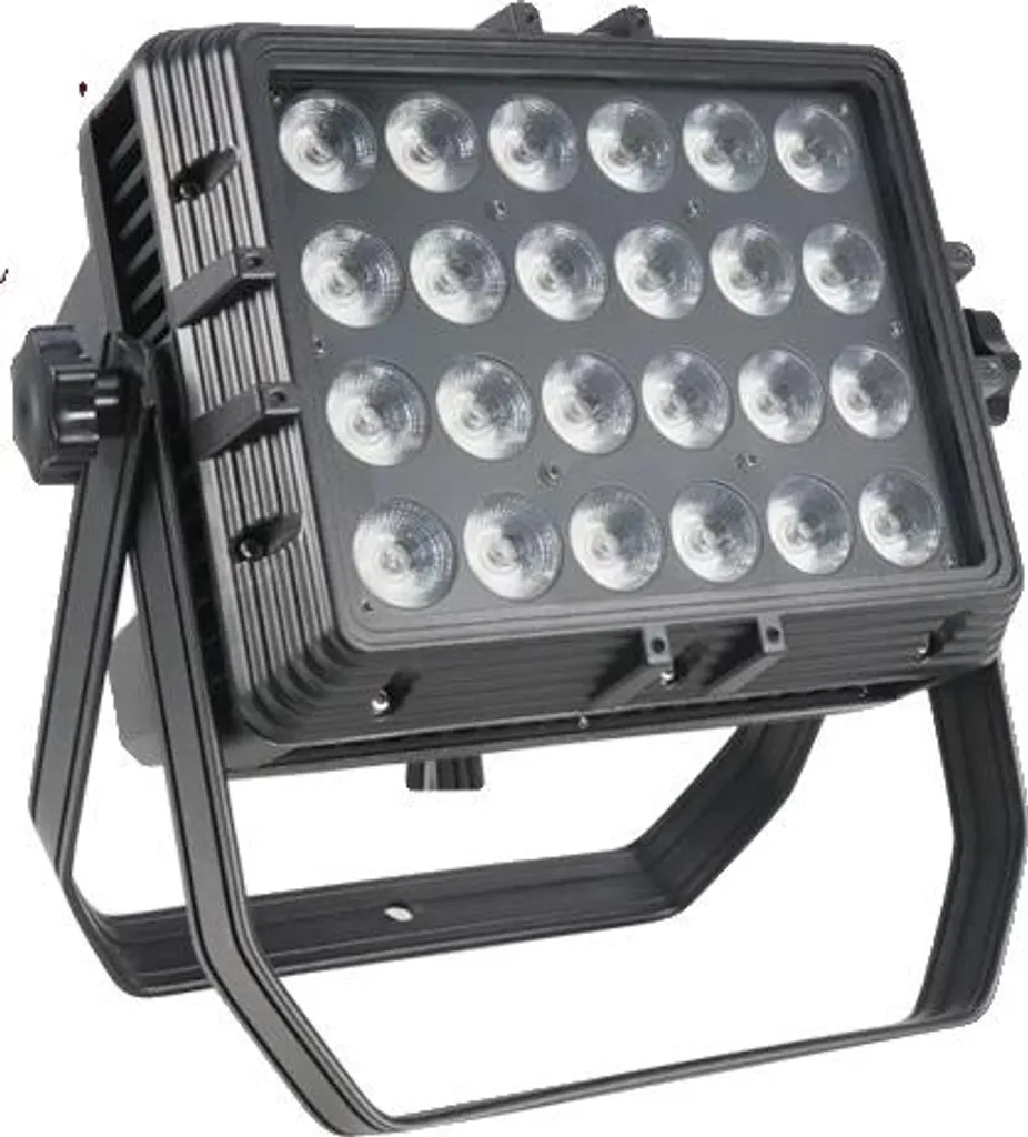 Projecteur de scène RGBWAUV avec modes multiples et design extérieur IP