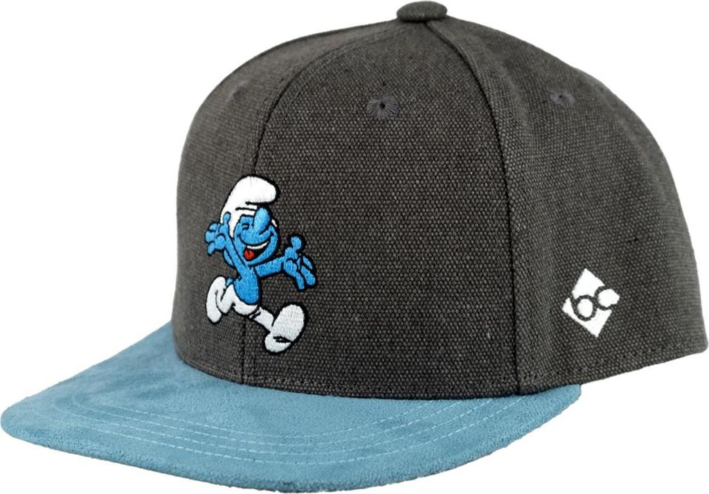 BAVARIAN CAPS Kids Snapback Cap Schlümpfe dunkelgrau