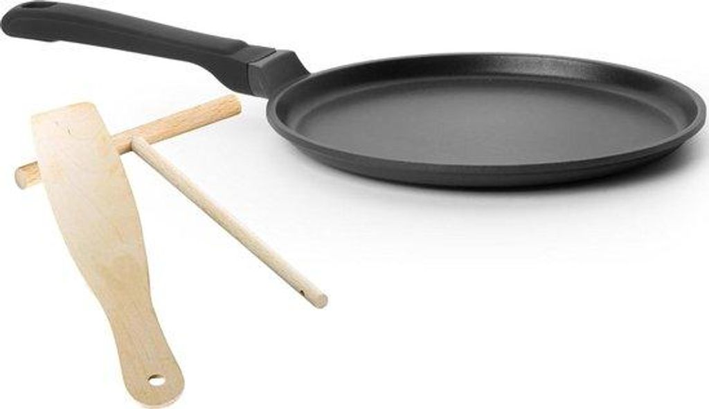 26 cm professionele Crêpe Stone inductie pan met stalen bodem und Düsseldorfer Krasbeständigkeit - ideal für Pannenkoeken