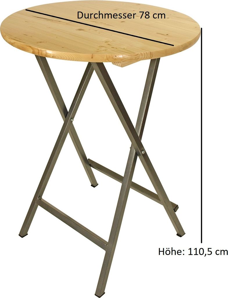 DEGAMO Stehtisch Stehbiertisch Partytisch Bartisch ZÜRICH Produktbild 3