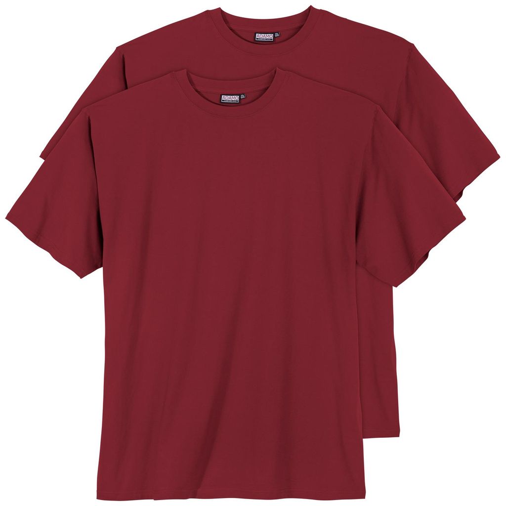 2er Pack T-Shirts rot Übergröße Adamo Fashion Produktbild 