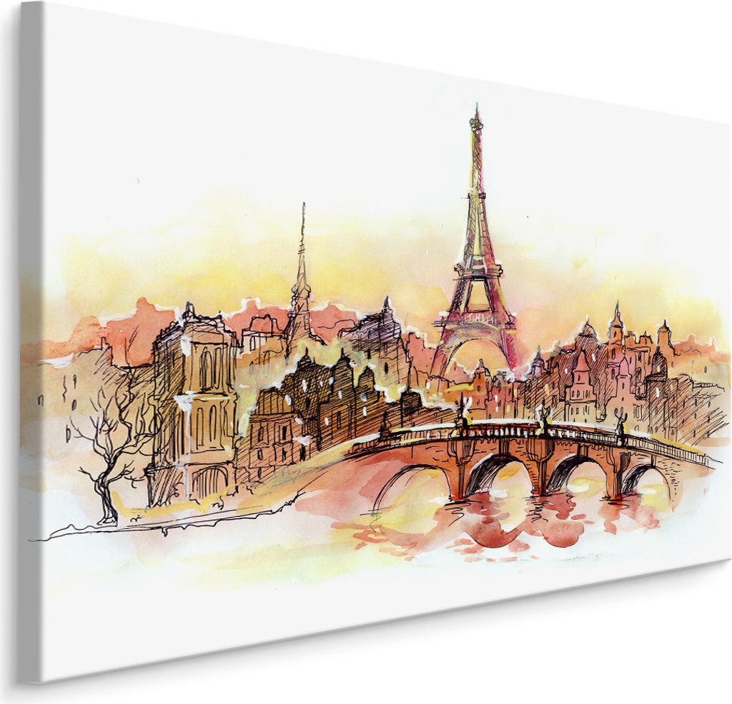 Fabelhafte Canvas LEINWAND BILDER 100x70 cm XXL Kunstdruck Paris Stadt Eiffelturm