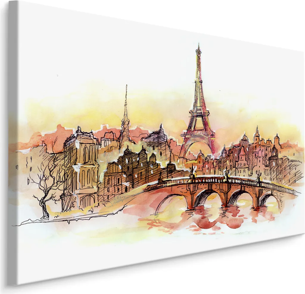 Decorazione Parete Parigi Torre Eiffel - Tela Artistica 100x70 XXL