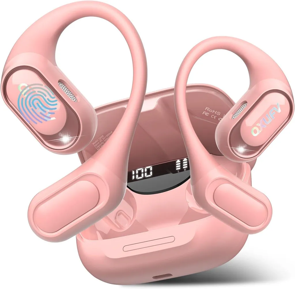 In Ear Kopfhörer mit Mikrofon, 48Std Spielzeit ohrhörer bluetooth, Fester Halt, HiFi-Sound, Klare Anrufe, IPX7 Sport kopfhörer für Workout/Laufen