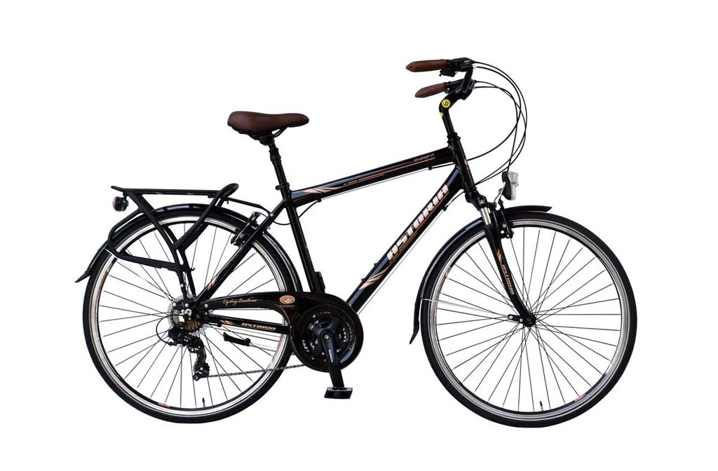 28 Zoll Herren Trekking City Bike Fahrrad Shimano 18 Gang V-Brake schwarz