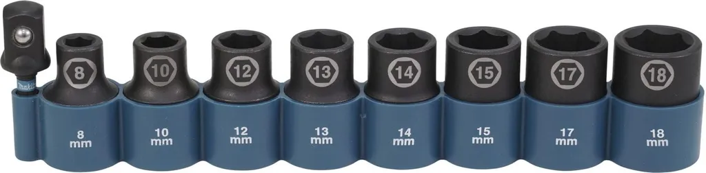 Jeu de 8 douilles à chocs 1/2 Makita E-16645 pour visseuse boulonneuse