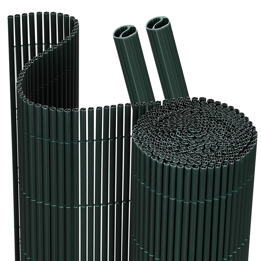 Vigevee 90x1000cm PVC Sichtschutzmatte Bambus Sichtschutz Garten Sichtschutzzaun Balkon Zaun Windschutz Balkonverkleidung Grün