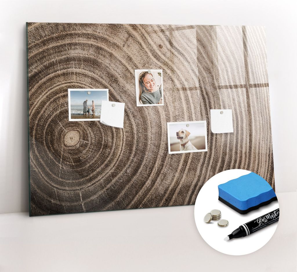 Magnetische Wandnotiztafel - Weißer Marker + Schwamm + Produktbild 