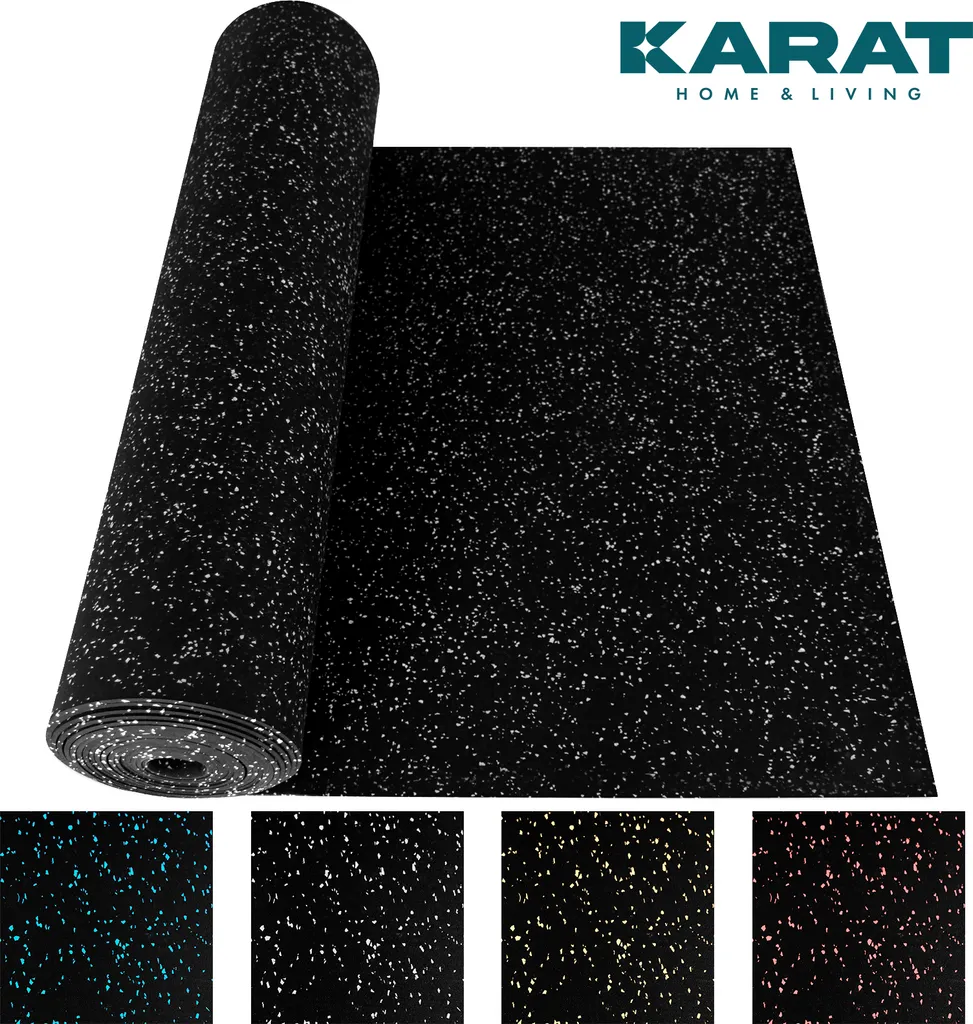 Protection de sol pour sport et musculation tapis 100 x 500 cm noir