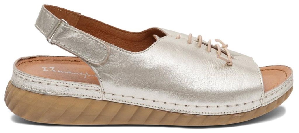 Damen Sandalen L763525001 aus Naturleder in Silber für den Sommer
