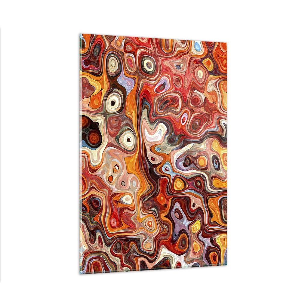 Bilder auf glas - Einteilig - Abstraktion modern - 80x120cm - Glasbilder - Wandbilder - Bilder - zum Aufhängen bereit - Wanddekoration aus Glas - ...