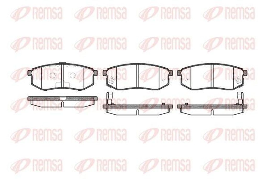 REMSA Bremsbeläge Satz Hinten Bremsklötze für HYUNDAI GALLOPER I 0749.02