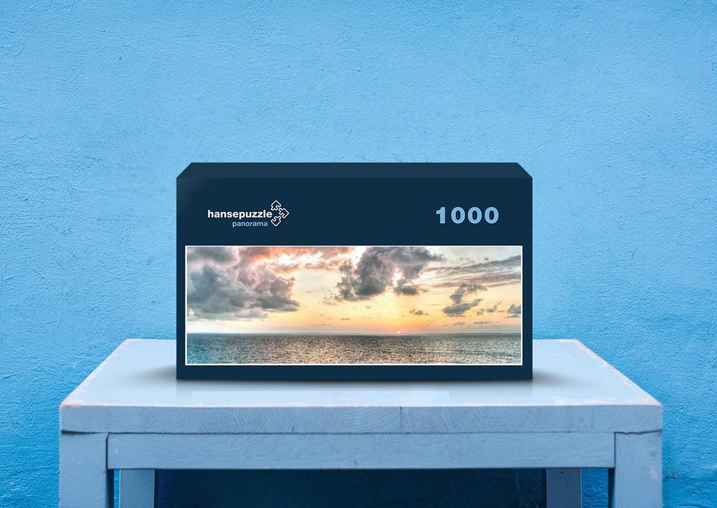 hansepuzzle 32897 - Sonnenuntergang Puzzle, 1050 Teile, Natur, 60,0 x 46,0cm mit hochwertiger Aufbewahrung, Kartonbox & Beutel