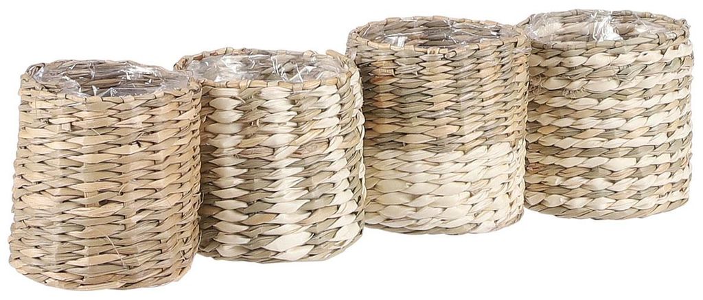 Übertopf Alexis Ø 7 x 7 cm weiß-beige Produktbild 
