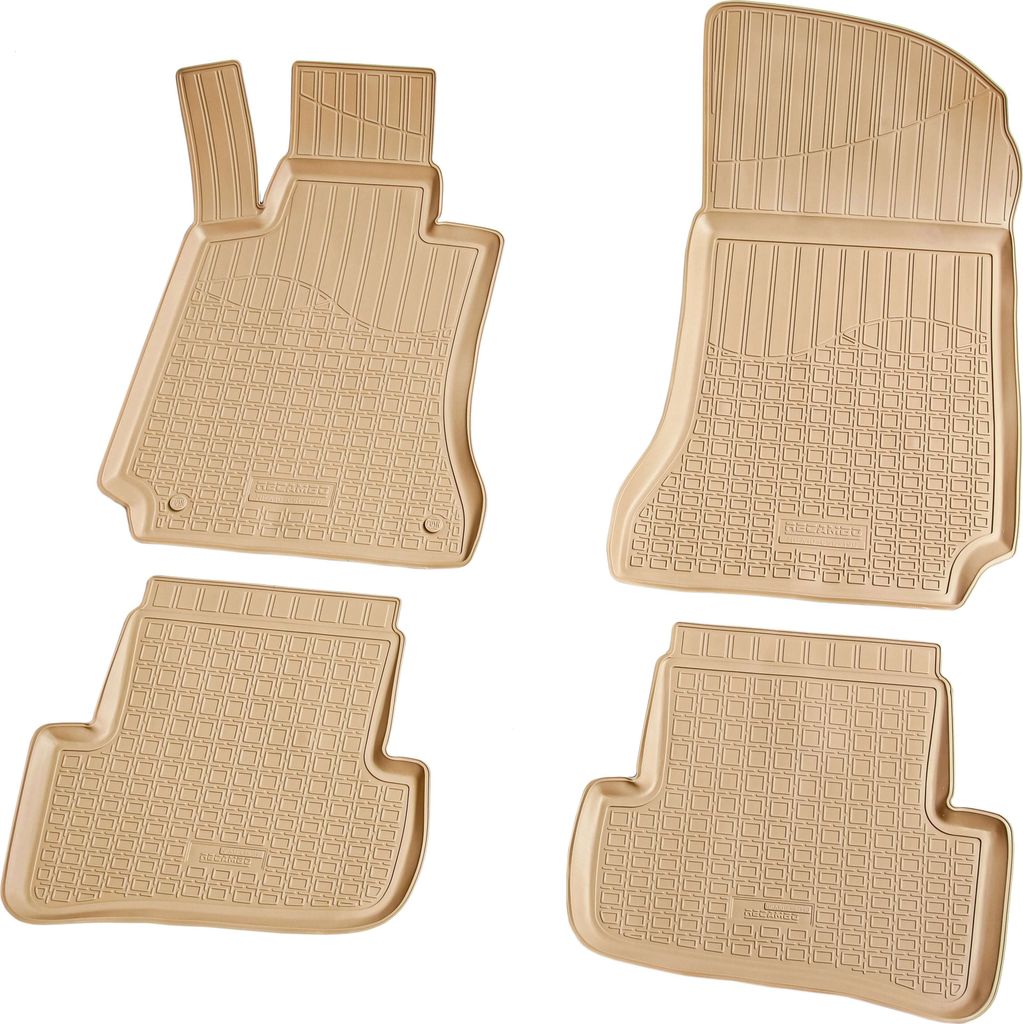 3D Gummi Fussmatten für MERCEDES C-Klasse | W204 | S204 | 2007-2014 | beige