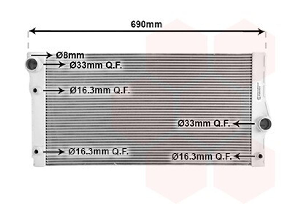 VAN WEZEL 06012706 Kühler Wasserkühler Motorkühler für BMW 7 (F01, F02, F03, F04) 6 Gran Coupe (F06) 6 Coupe (F13) 6 Cabrio (F12)