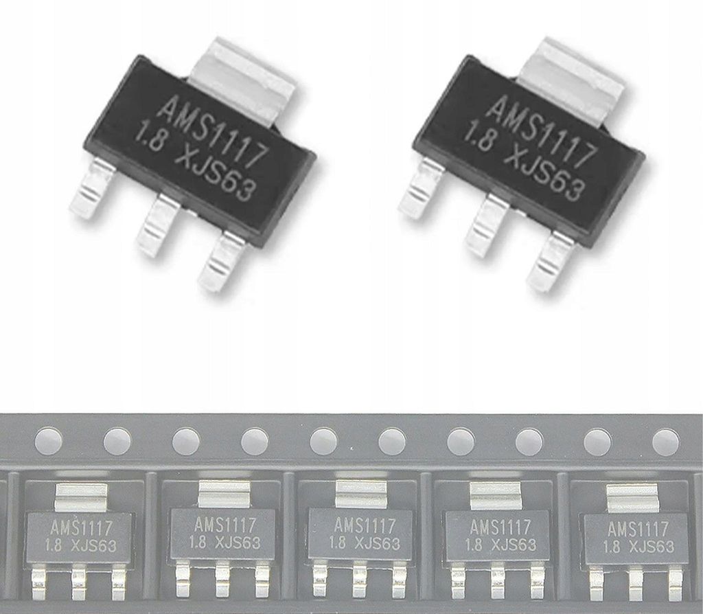 Rosfix AMS1117 5V 1A SMD SOT223 – Spannungsregler 2 Stück | Präzise 5V Ausgang | Überlastschutz | Elektronikbauteil
