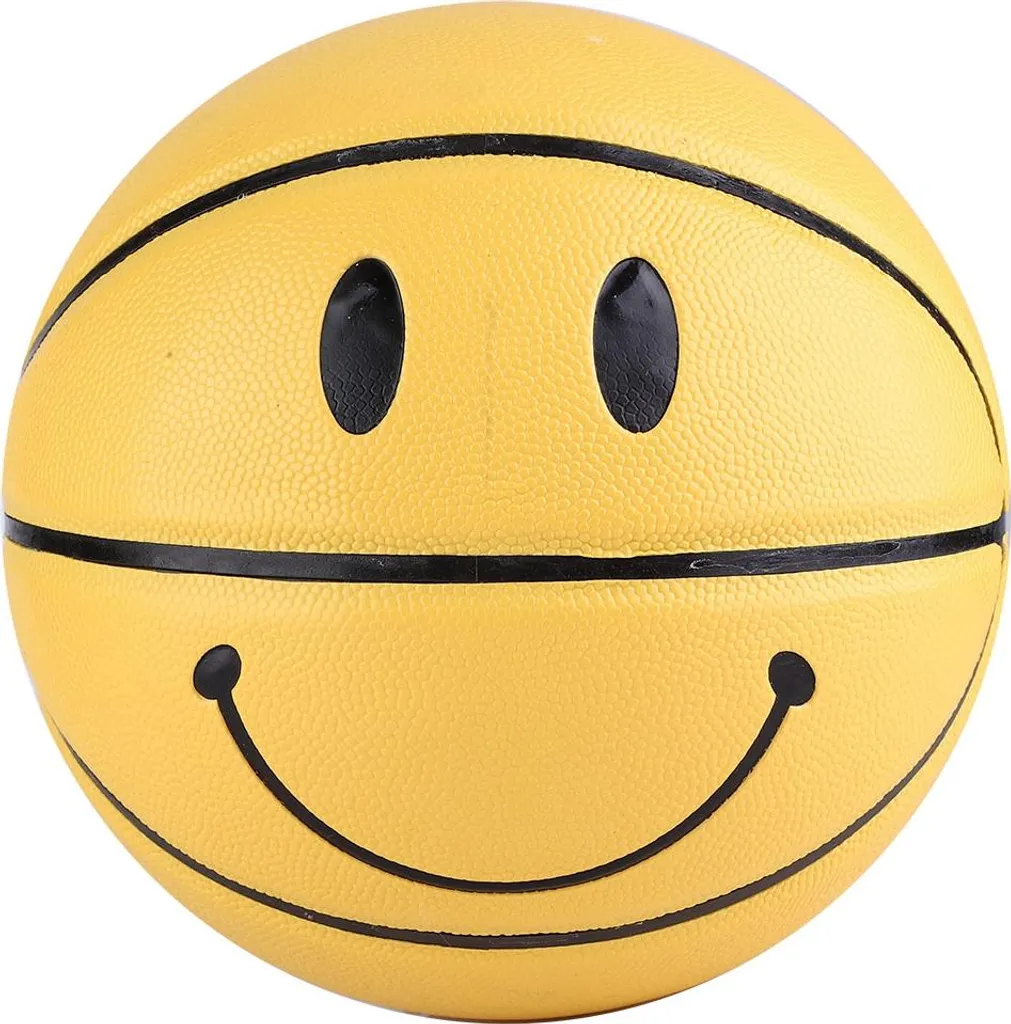 Ballon de Basket-ball Jaune en PVC Épais avec Motif pour Coordination
