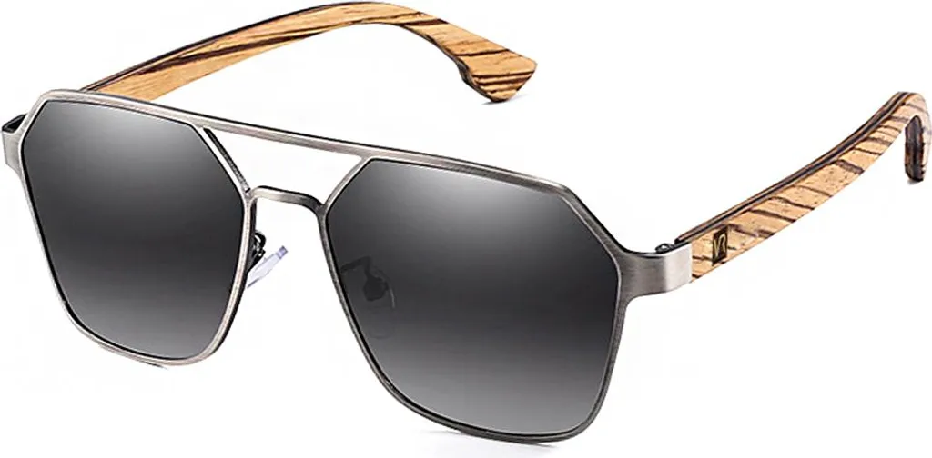 VeyRey Lunettes de soleil Orkat Polarisées Ovales Noires Universelles