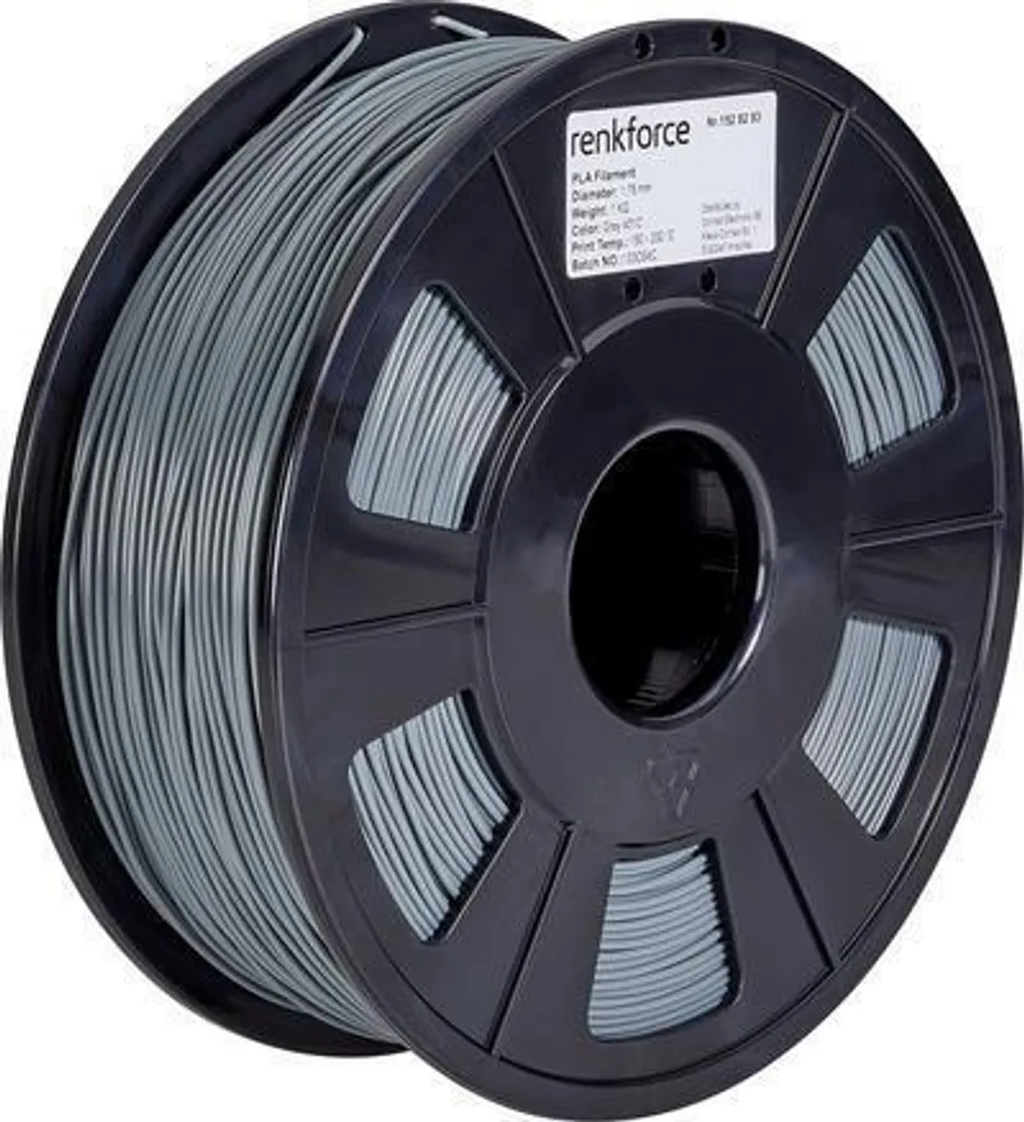 Filament PLA Renkforce RF-4511192 Gris 1 kg pour Imprimante 3D Précise