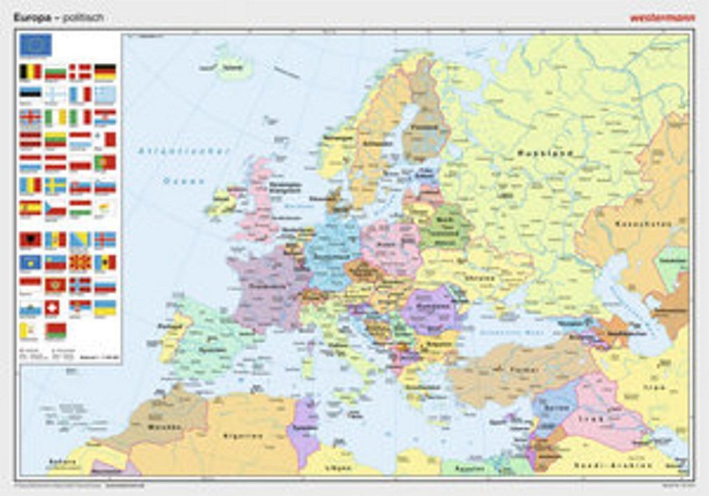 Posterkarten Geographie: Europa: politisch Obrázek produktu 