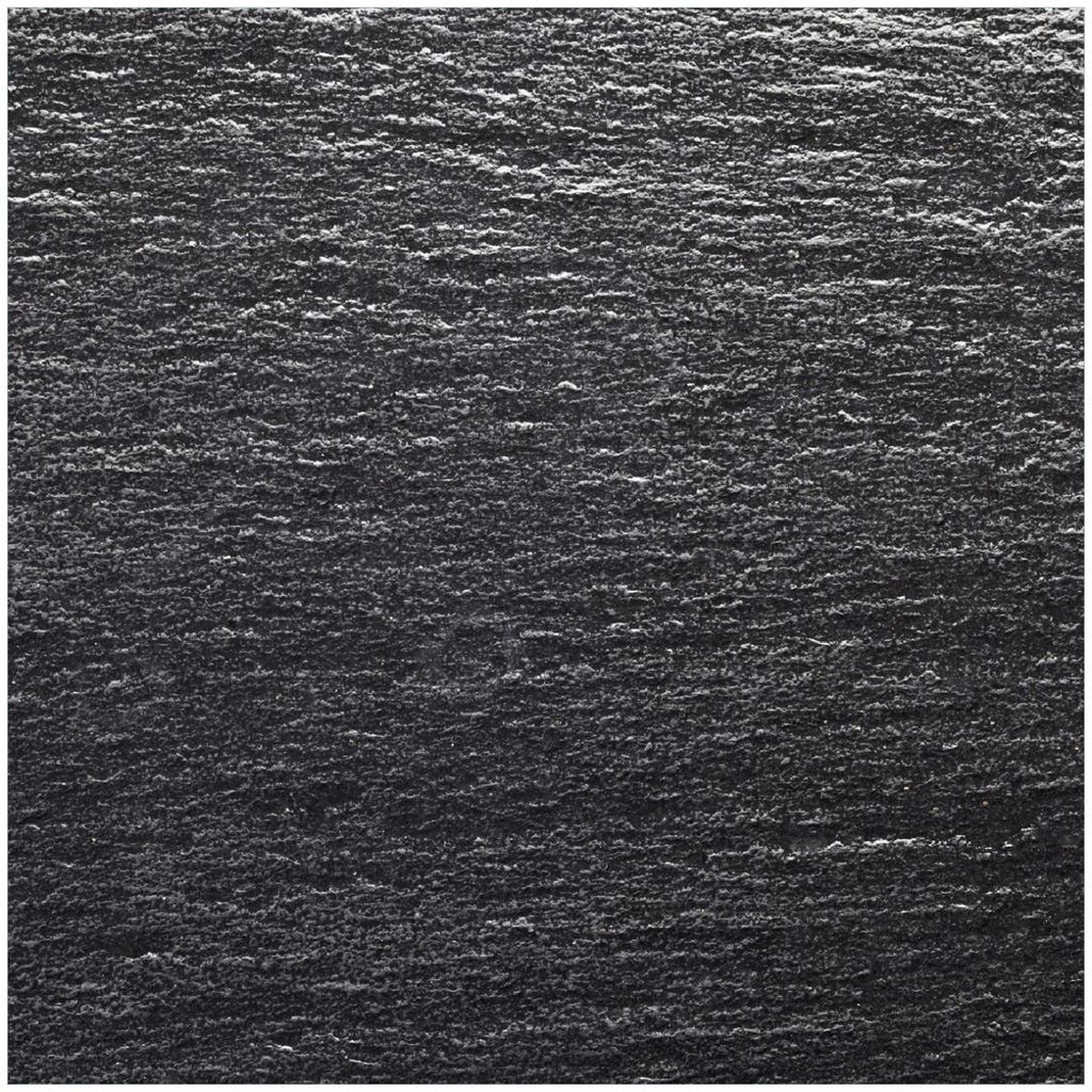 Wallario Premium Glasbild, freischwebende Optik, kräftige Farben, Größe 30 x 30 cm Motiv Muster schwarz-weiße Steintafel Optik