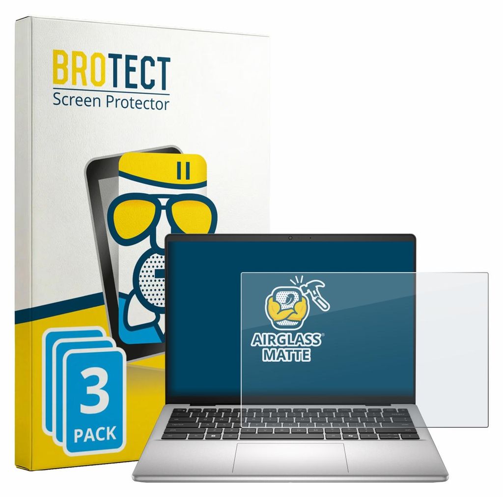 3x BROTECT Entspiegelungs Schutzglas für Dell Dell Pro 14 Essential Schutzfolie Panzer Folie Glas Display Schutz matt