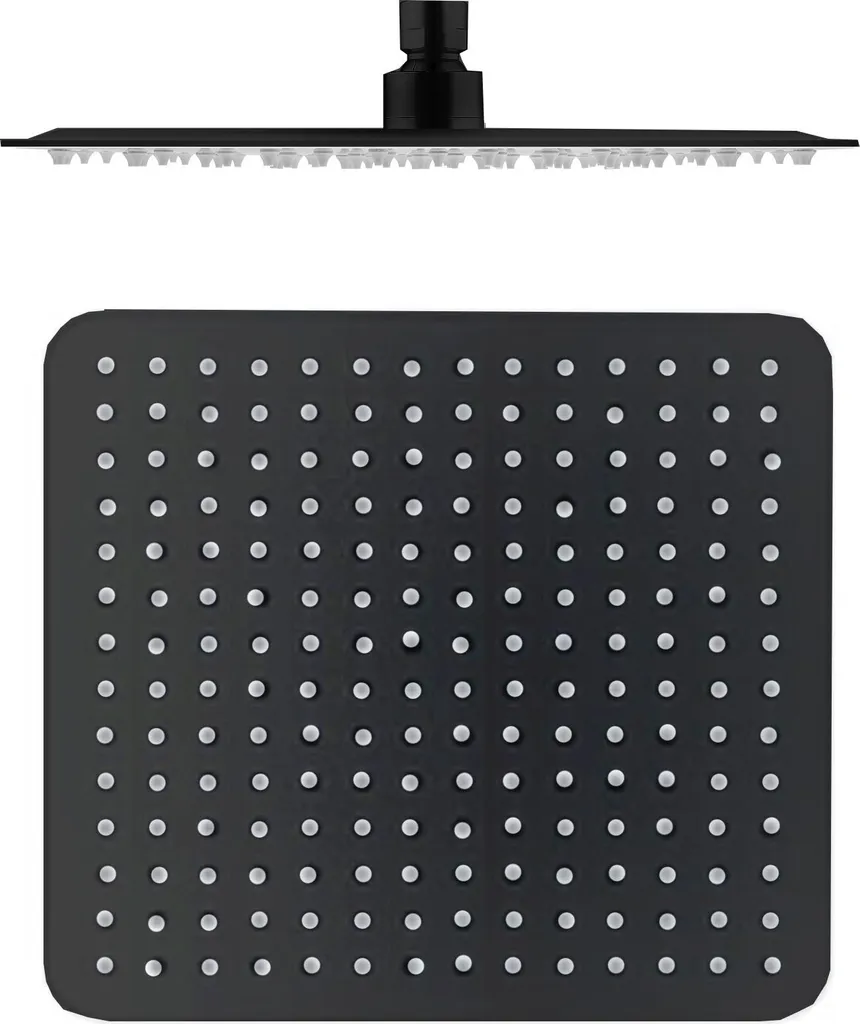 Soffione Doccia Nero Opaco RAV Slezák KS0004CMAT | 30x30 cm Acciaio