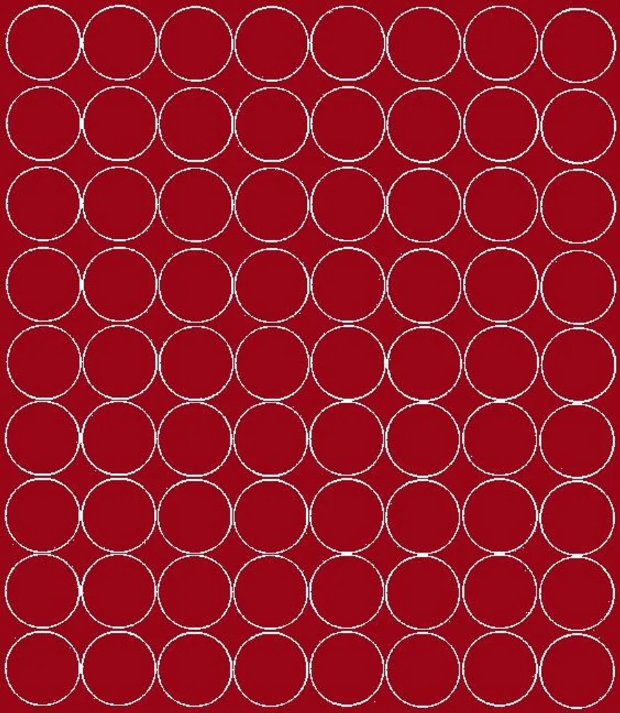 72 Etichette Adesive 50mm Rosso Scuro Lucide - Bollini per Codifica