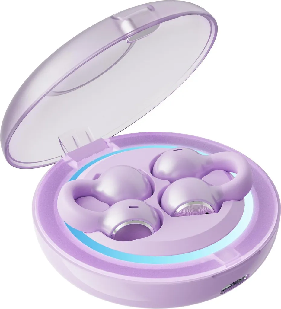 INF Cuffie Sport Open-Ear Viola: Audio HiFi e Libertà Bluetooth 5.3 - 6
