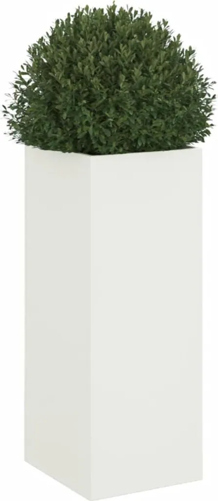 Bac à fleurs vertical blanc en acier 75 cm pour optimiser l'espace - 4