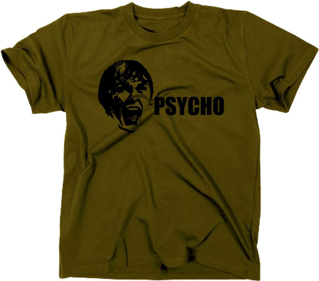 Styletex23 T-Shirt Alfred Hitchcock Psycho Kult, oliv, M