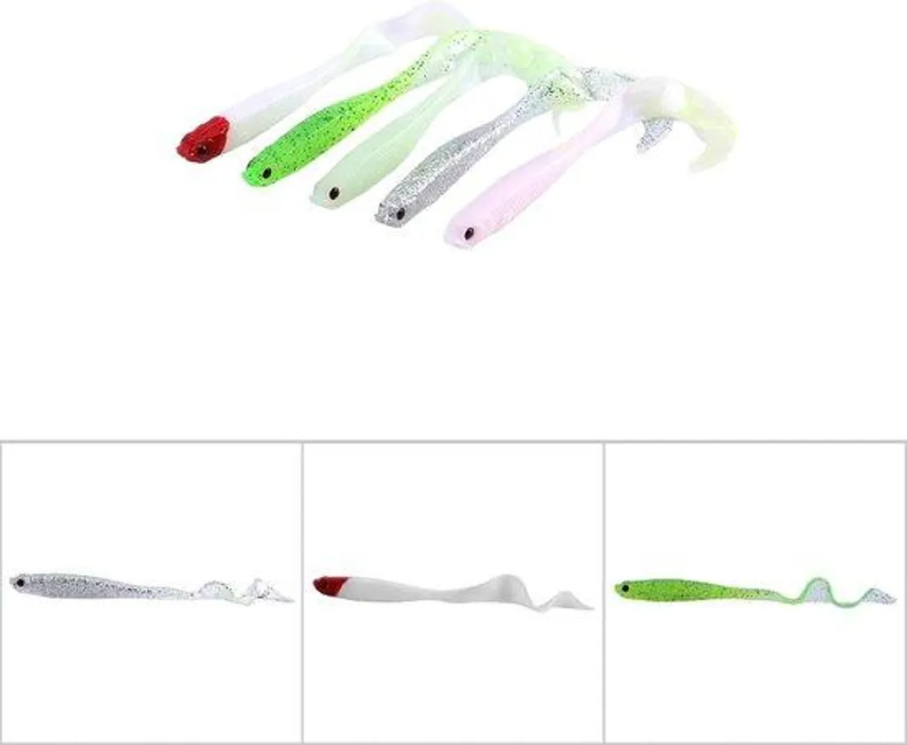 Leurre de Pêche Souple Ver Réaliste en PVC avec Queue Vibrante - 14 cm