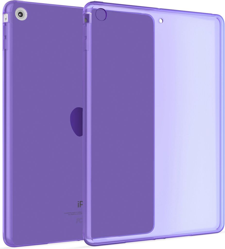 Hülle Kompatibel mit Apple iPad Mini 1, Mini 2, Mini 3 - Transparent Silikon Cover Case Schutzhülle in Lila