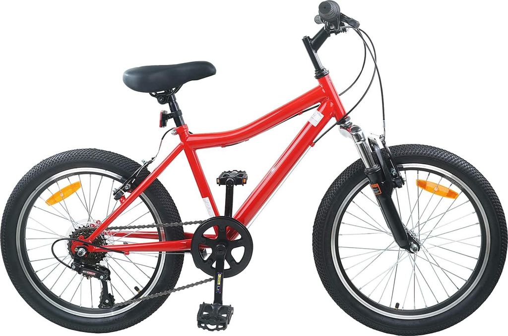 Kinderfahrrad 24 Zoll 6-Speed für 8-12 Jahre alt Rot