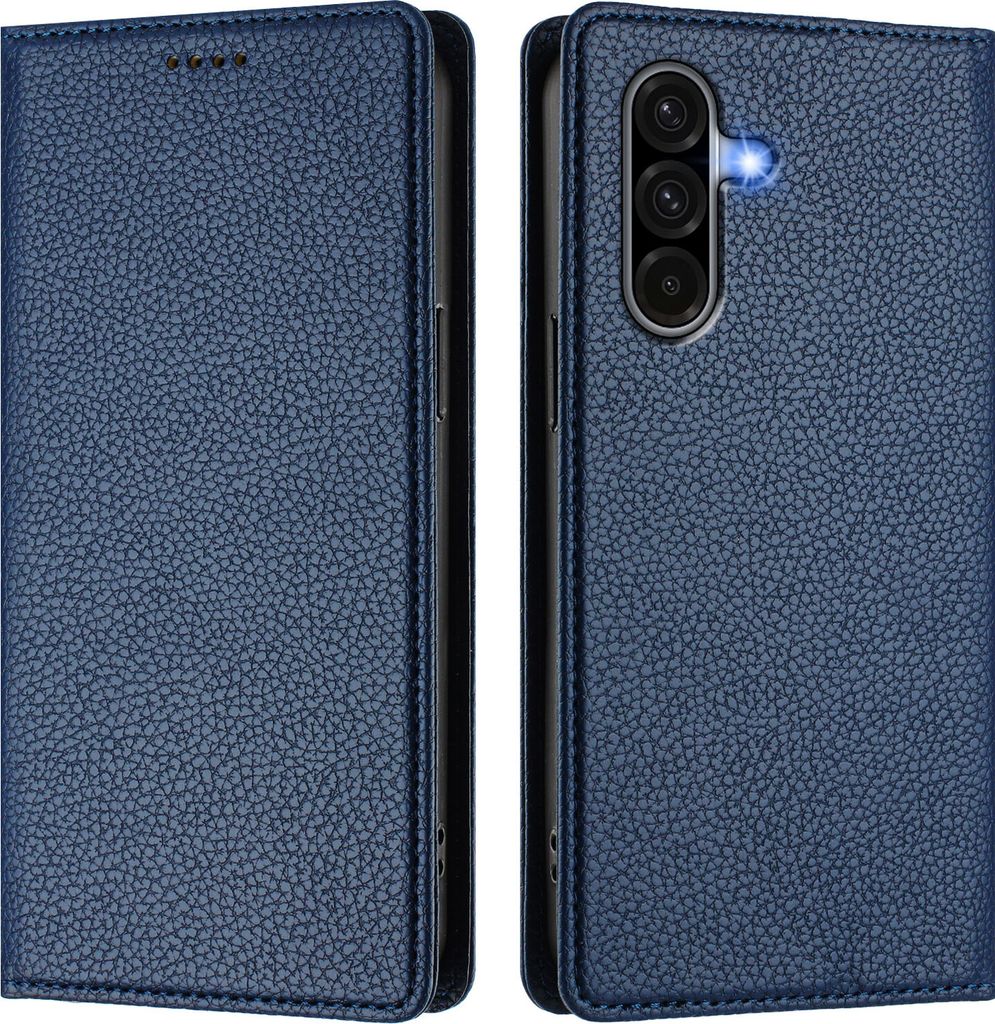Litchi Leder Handyhülle für Samsung Galaxy A56 5G Wallet Produktbild 