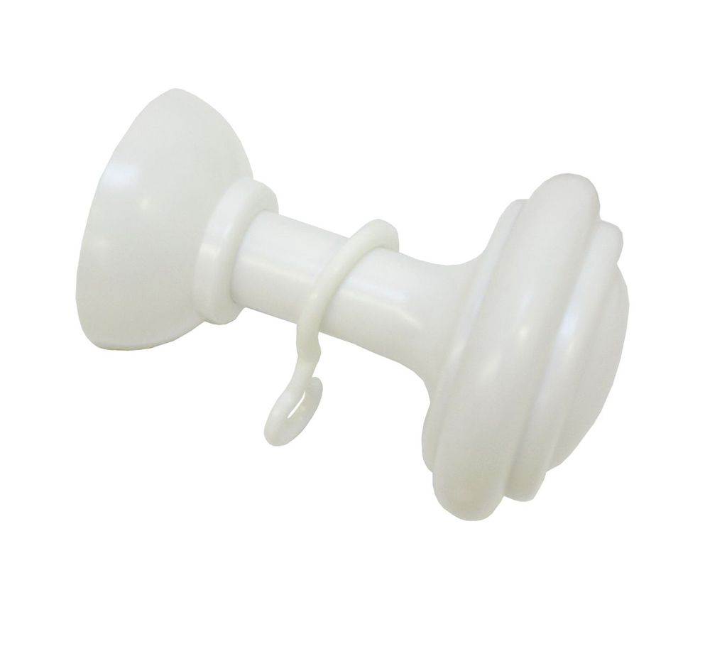 Gardinia Schalhalter Kunststoff, mit Haken weiß 8 cm