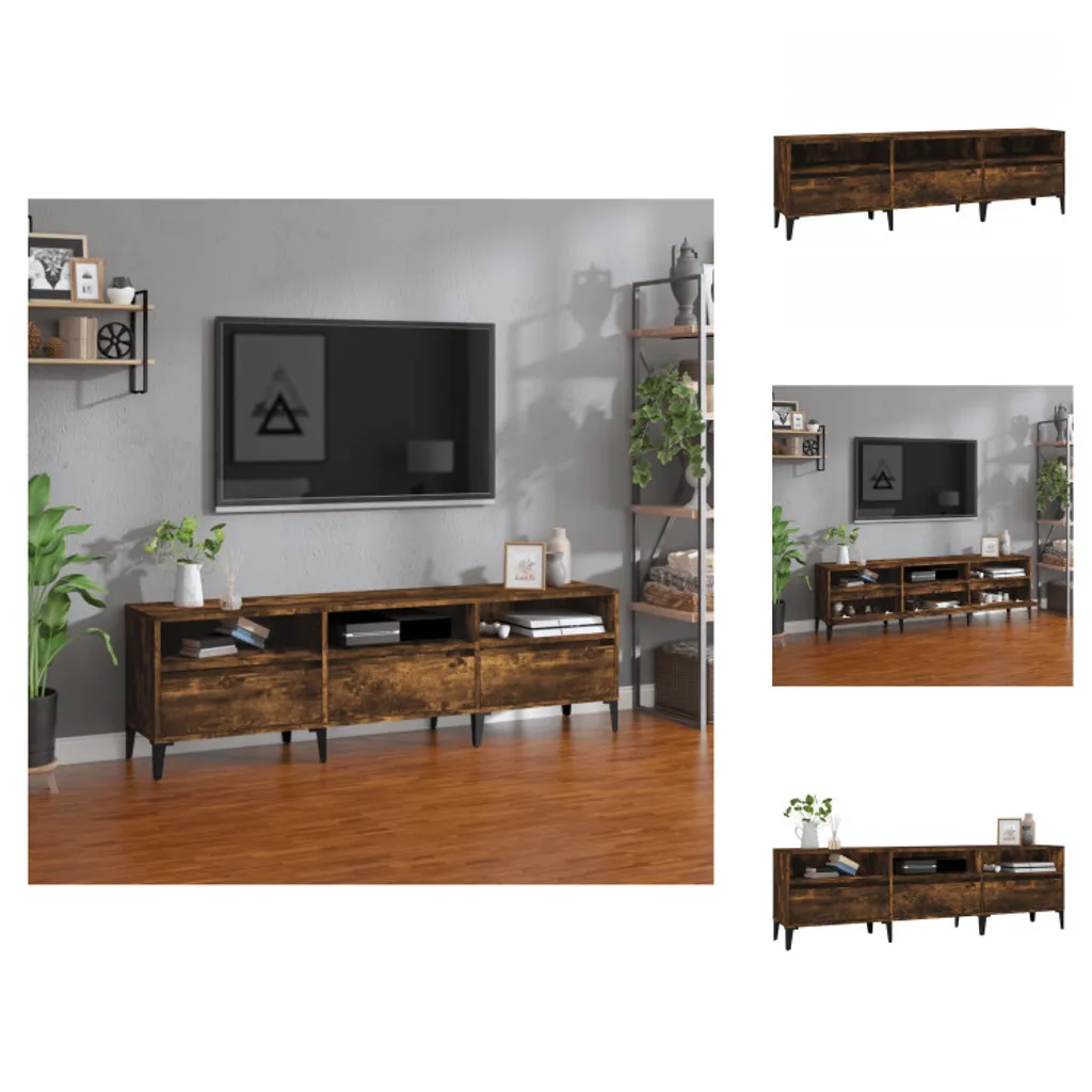 Mobile TV Moderno vidaXL 150 cm Rovere Fumé | Must-have per Gamer e Serie TV