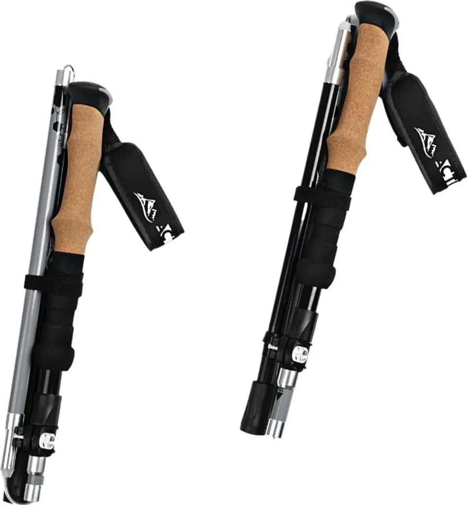 Bâtons de trekking gris Pliables K03 - Équipement de marche compact