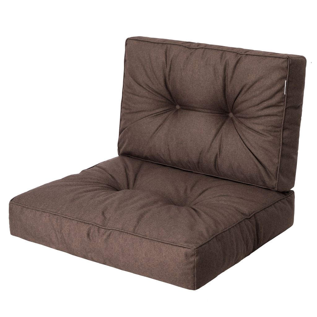 Bjird Sesselkissen, Kissen für Rattanmöbel, Sitzkissen & Rückenkissen, Sitzkissen für Sessel / Stühle - Indoor & Outdoor - Anti-Rutsch - 68x68...