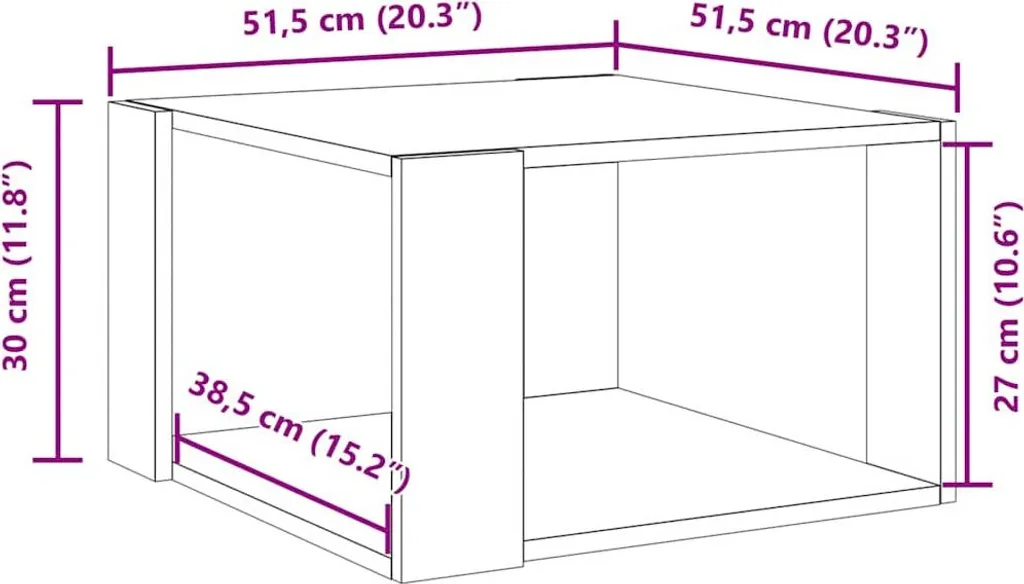 Petite Table Basse Robuste Grise - Solution Salon Moderne et Facile d'Entretien - 6