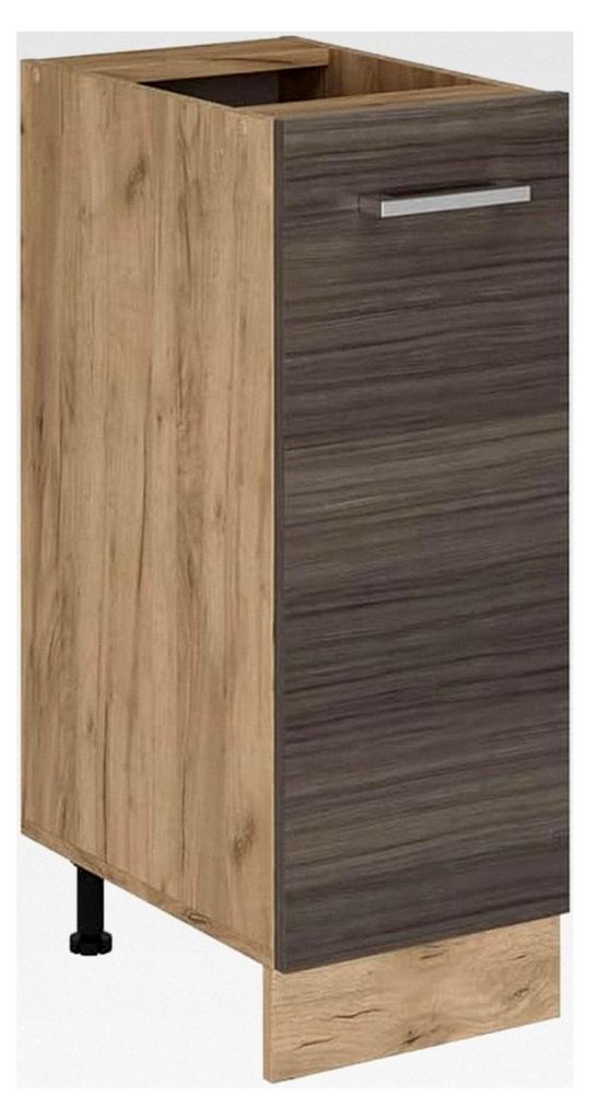 Apothekerschrank R-Line, Medizinschrank für die Küche, Edelgrau, 30 cm ohne Arbeitsplatte